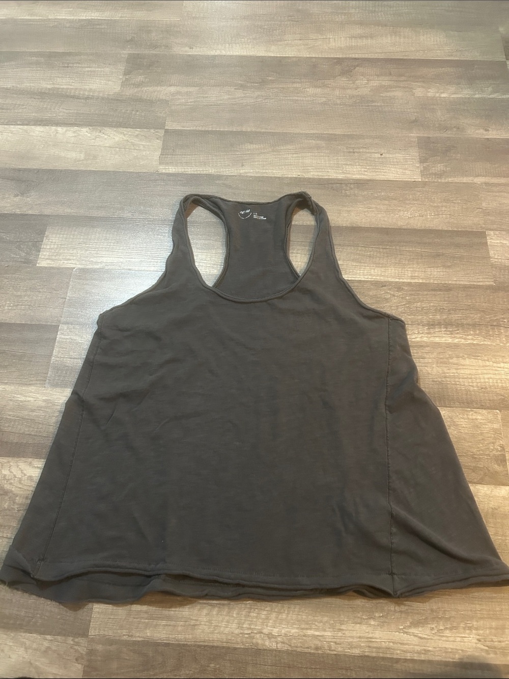 aerie Women's Top Flowy Boyfriend Tank 100% Cotton in Gray Size Large
